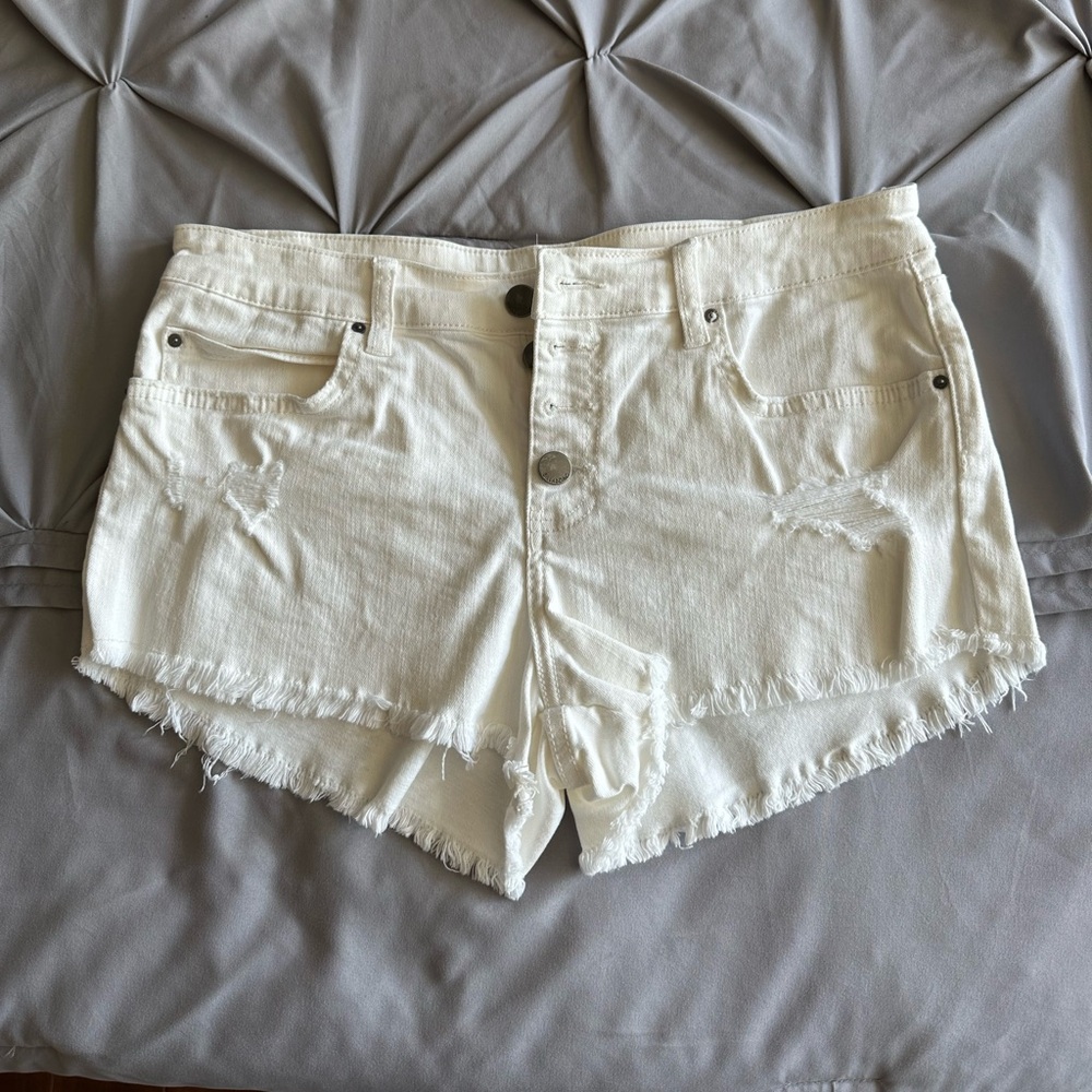 Billabong off-white Distressed Boho Jean Short